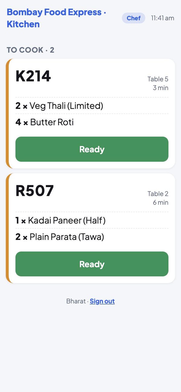 QRThali Kitchen screenshot